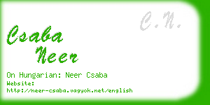 csaba neer business card